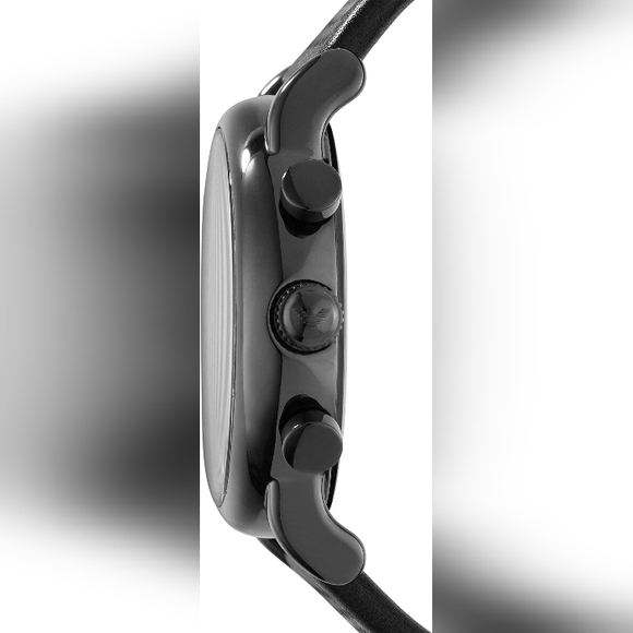 SOLD - Emporio Armani AR1737 Black Dial Black PVD Steel Unisex Chronograph Watch - Picture 13 of 14